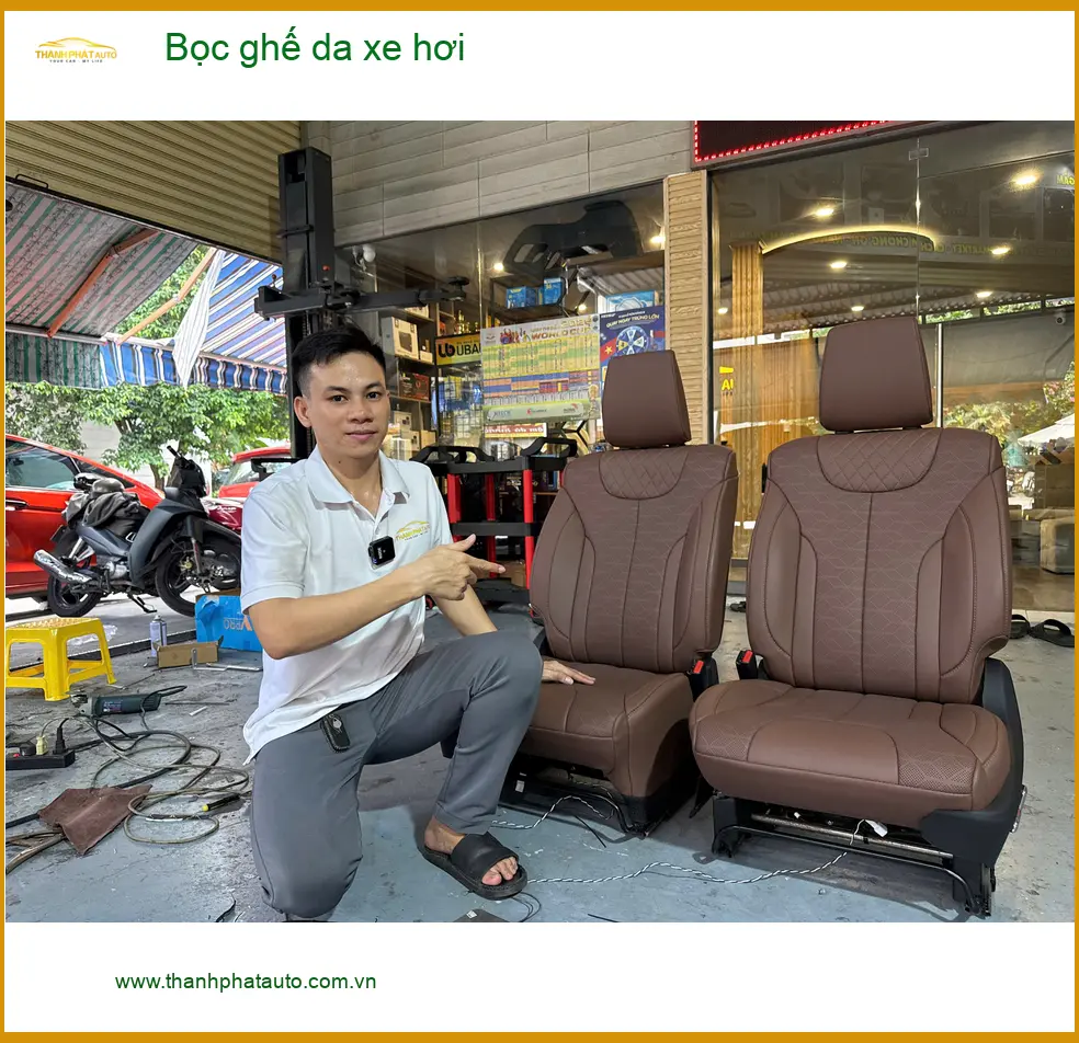 Anh Khải bọc ghế da xe hơi Hyundai Accent tại Quận 12 để nội thất sang trọng hơn ảnh thực tế 4