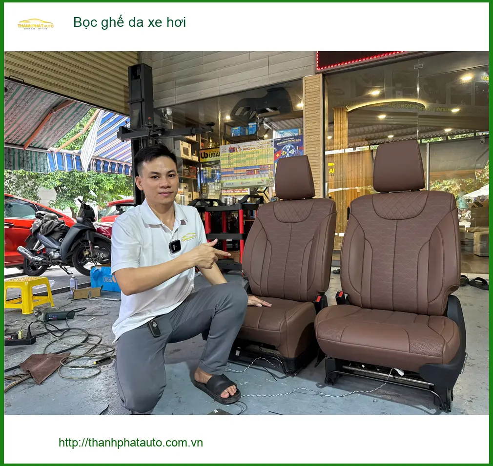 Cô Hạnh bọc ghế da xe hơi Hyundai Kona Quận 6 giúp xe luôn sạch đẹp ảnh thực tế 4
