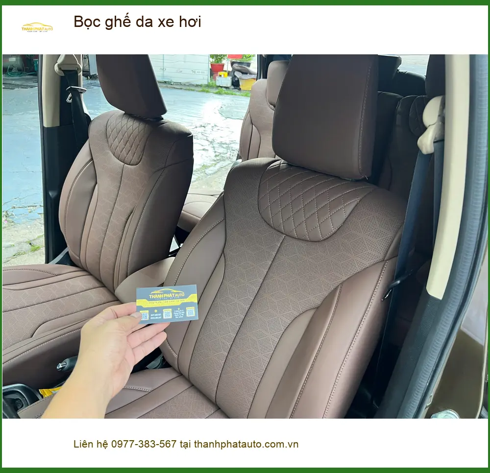 Cô Mai Phương bọc ghế da cao cấp Hyundai Accent tại Quận 12 để xe sạch đẹp ảnh thực tế 2