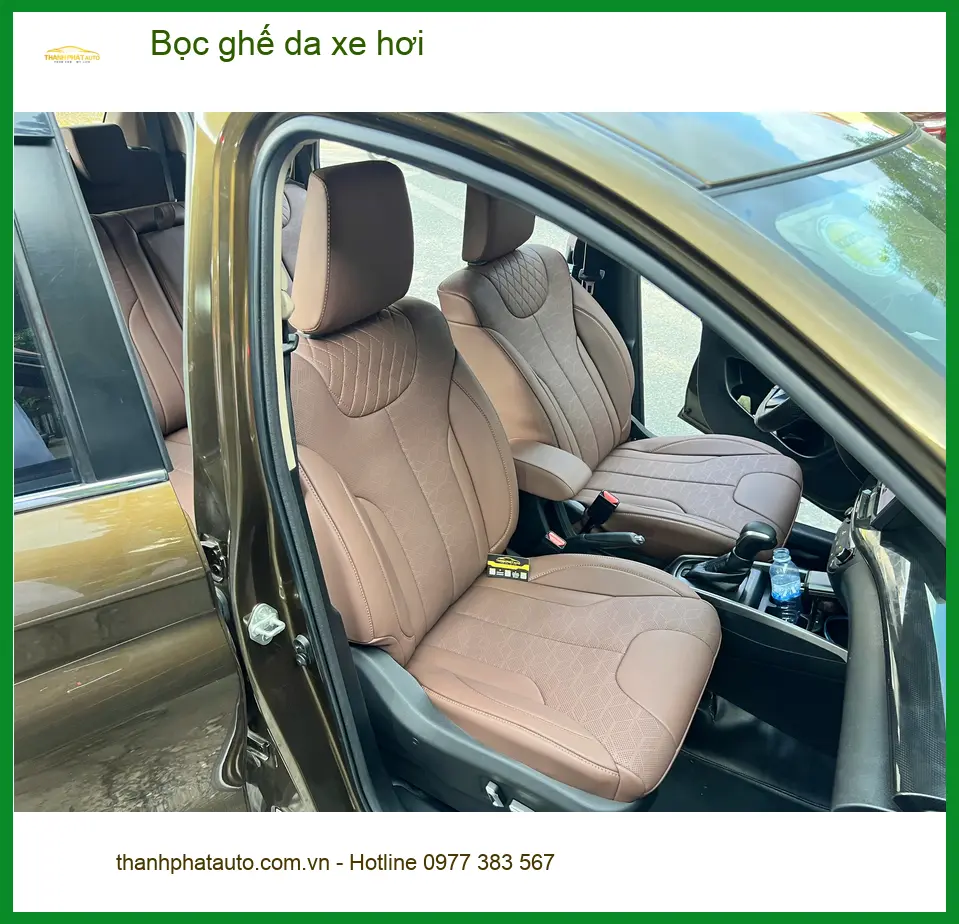 Anh Tùng bọc ghế da xe hơi Honda CRV Quận 5 cho nội thất sang trọng ảnh thực tế 3
