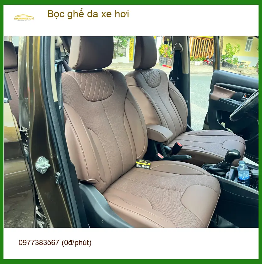 Cô Mai Phương bọc ghế da cao cấp Hyundai Accent tại Quận 12 để xe sạch đẹp ảnh thực tế 4