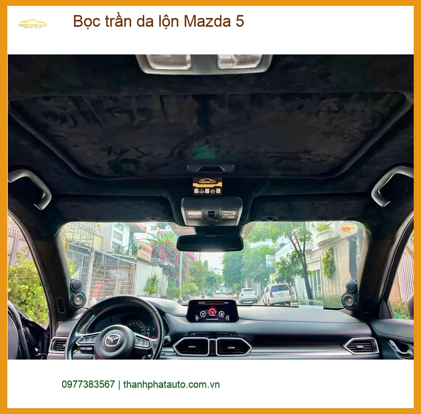 Chị Hương Giang bọc trần da lộn Mazda 5 Quận Thủ Đức cho xe thêm sang ảnh thực tế 2
