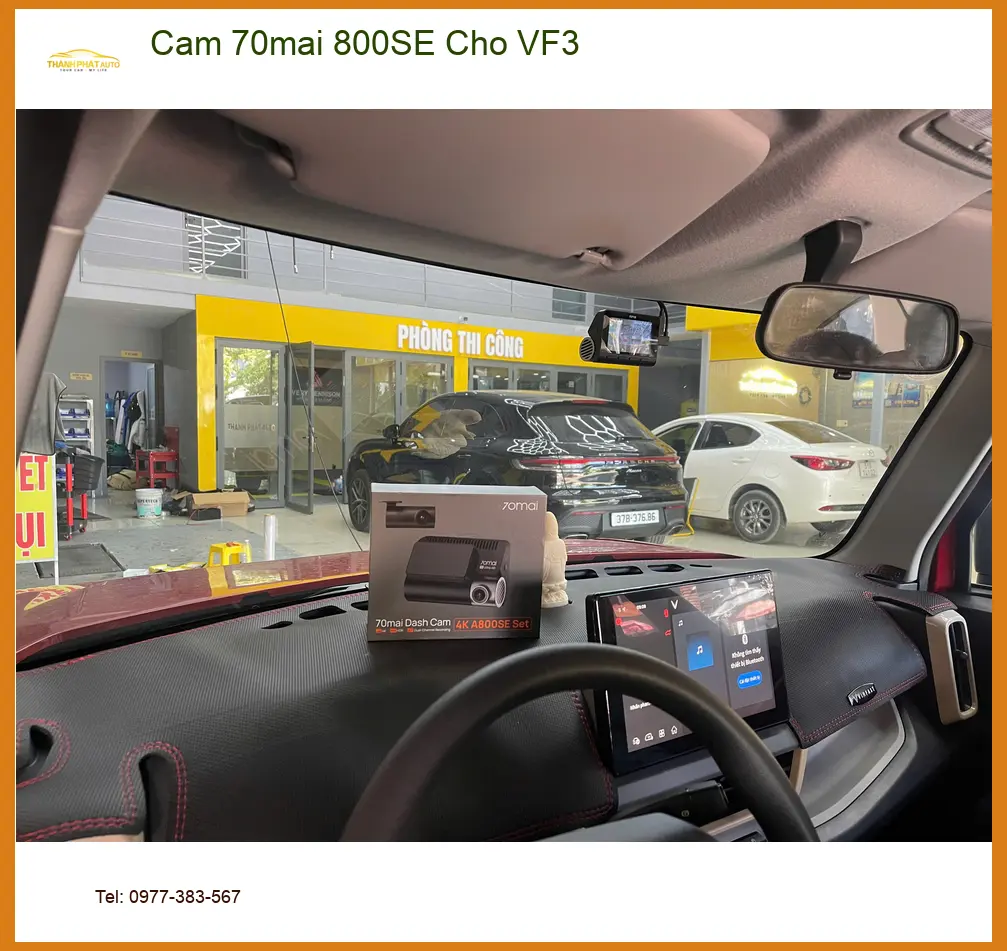 Anh Quang lắp Cam 70mai 800SE cho VinFast VF3 tại Quận 7 để an tâm lái xe ảnh thực tế 3