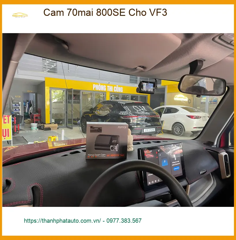 Anh Trọng lắp Cam 70mai 800SE cho VF3 tại Hóc Môn để ghi lại hành trình an toàn ảnh thực tế 2