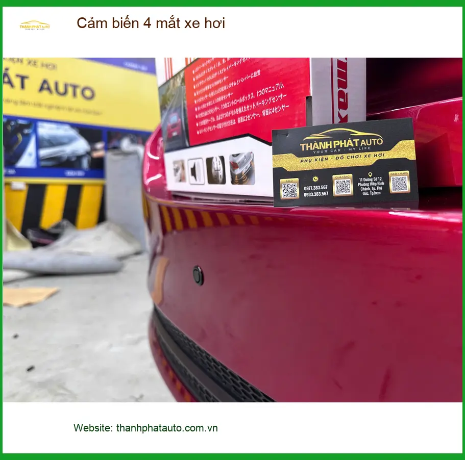 Anh Tấn lắp cảm biến 4 mắt xe hơi Hyundai Accent Quận Phú Nhuận đỗ xe an toàn hơn