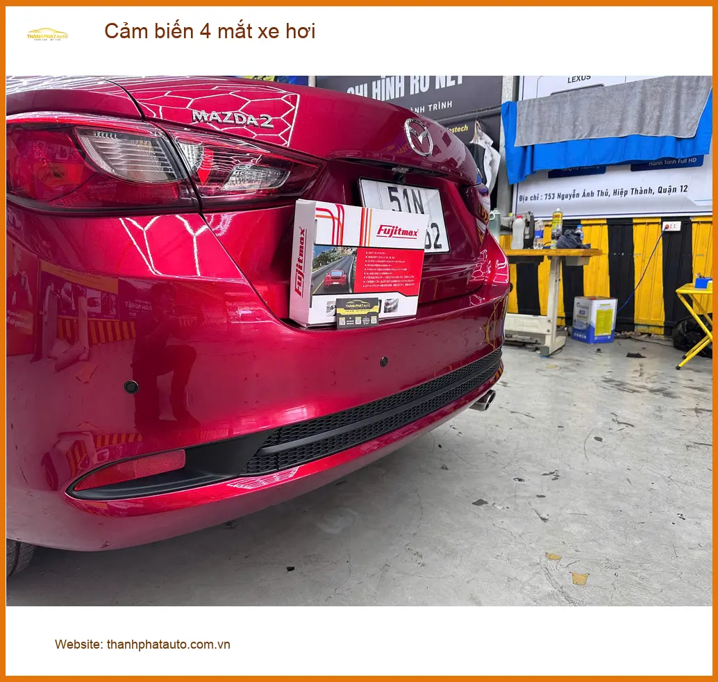 Anh Tấn lắp cảm biến 4 mắt xe hơi Hyundai Accent Quận Phú Nhuận đỗ xe an toàn hơn ảnh thực tế 3