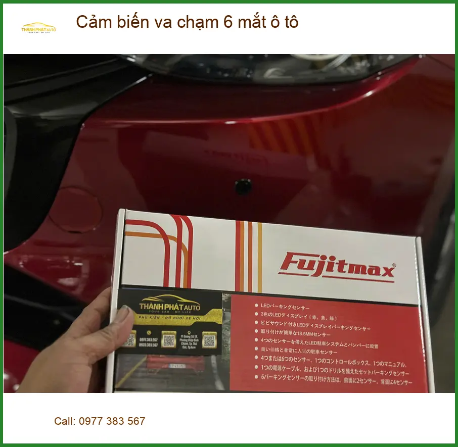 Cô Diễm lắp cảm biến va chạm 6 mắt cho xe Creta tại Thủ Đức an toàn