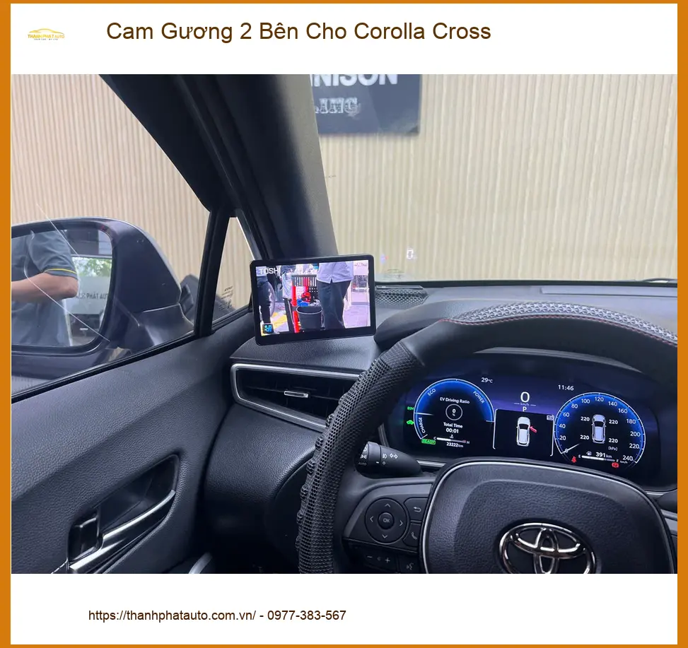 Chị Thảo lắp Cam gương 2 bên Corolla Cross Quận 11 loại bỏ điểm mù ảnh thực tế 4