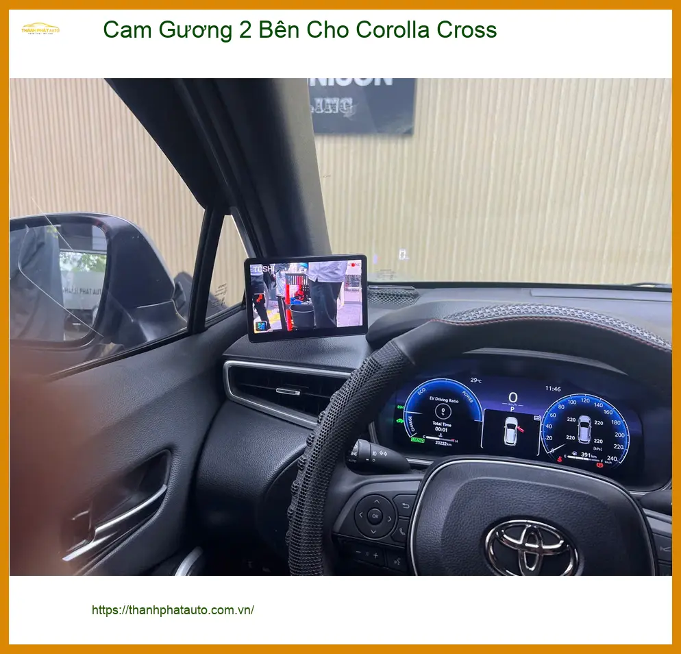 Anh Dũng gắn cam gương 2 bên Corolla Cross ở Quận Bình Tân để an toàn khi lùi ảnh thực tế 3