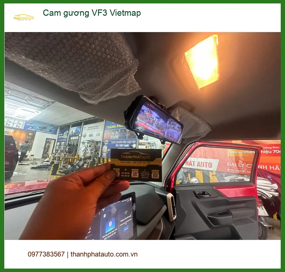 Anh Phi lắp Cam gương Vietmap cho VinFast VF3 tại Quận 4 an tâm di chuyển ảnh thực tế 3