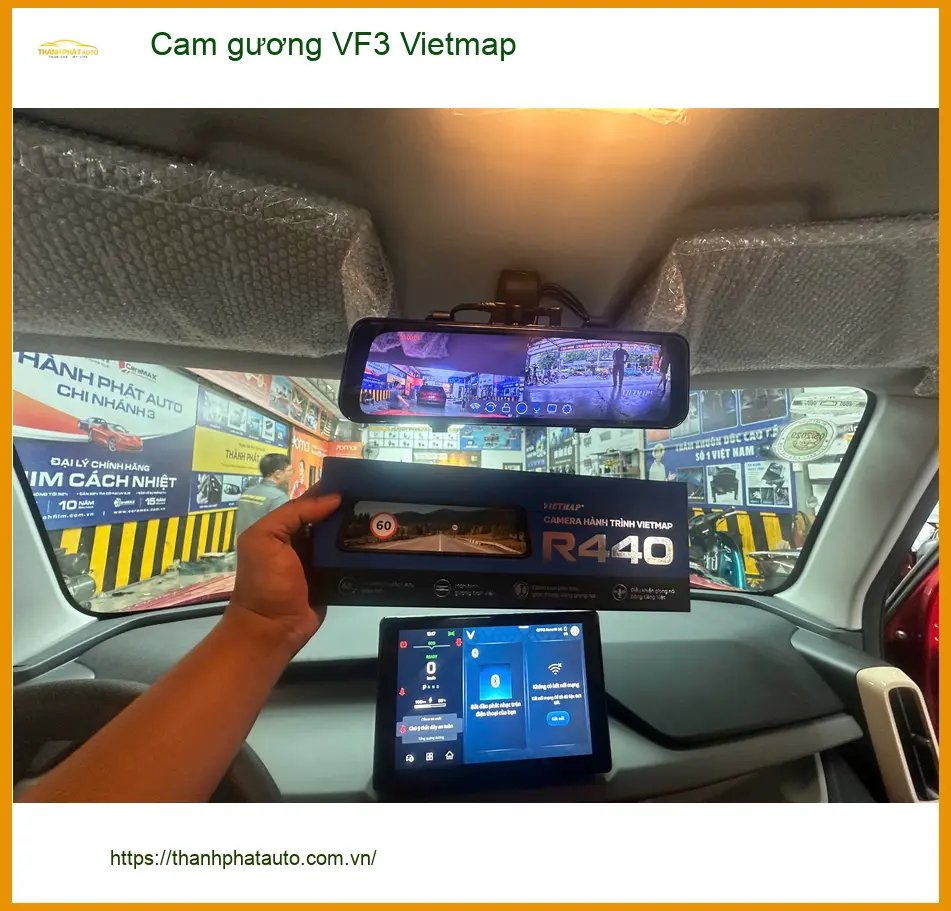 Bác Cường lắp cam gương Vietmap cho VinFast VF3 tại Quận Tân Bình để an tâm di chuyển trong phố ảnh thực tế 3