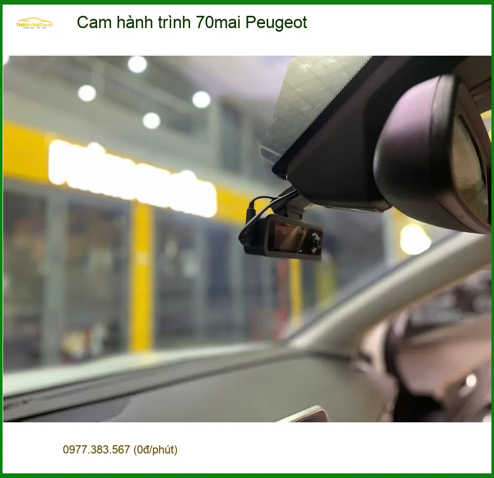 Anh Quang lắp Cam hành trình 70mai cho Peugeot 5008 tại Củ Chi chính hãng