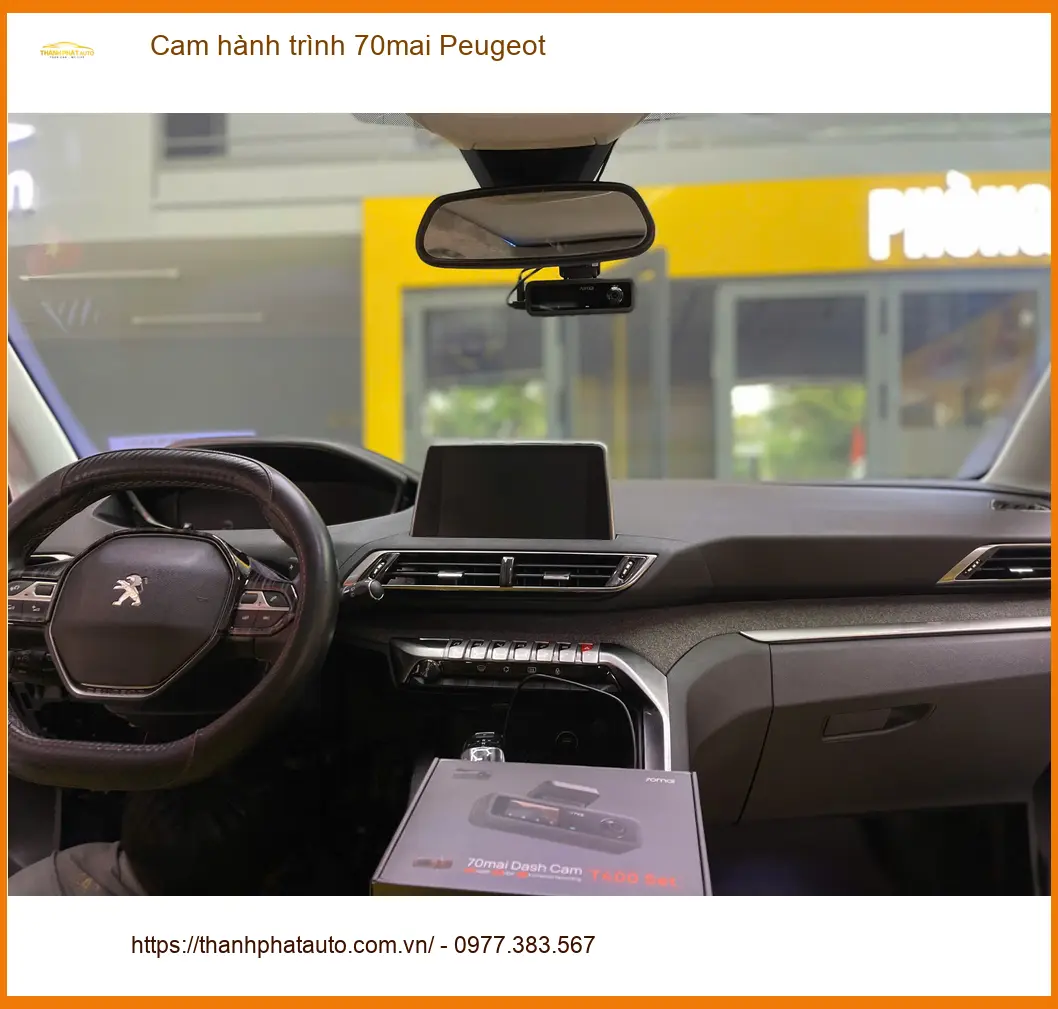 Anh Quang lắp Cam hành trình 70mai cho Peugeot 3008 tại Quận Gò Vấp