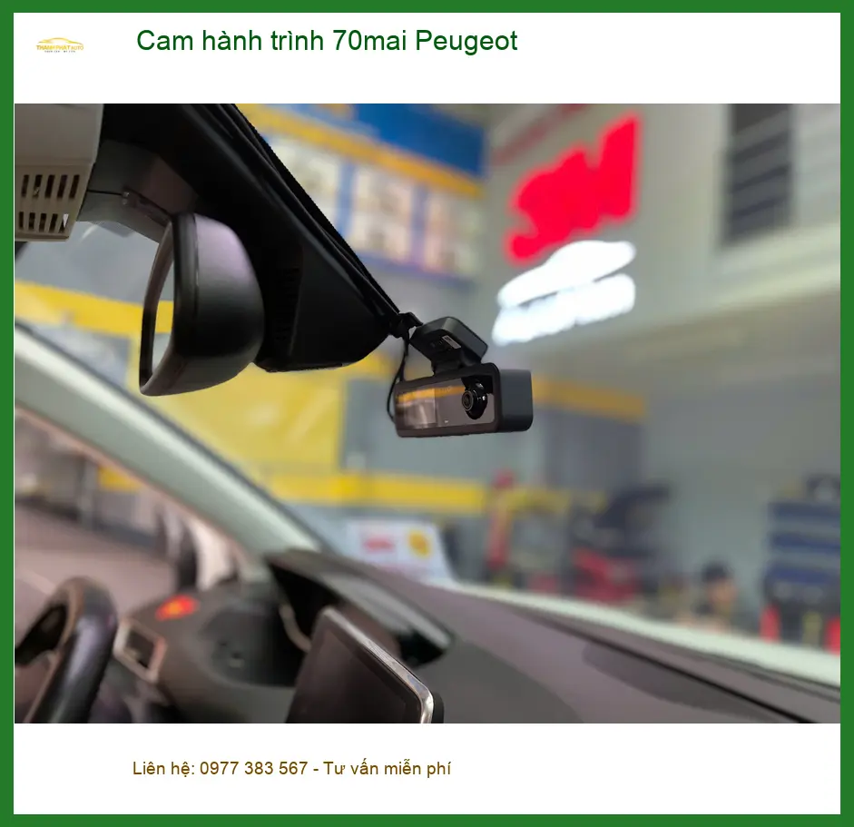 Anh Phước lắp cam hành trình 70mai cho Peugeot tại Quận 6 trước chuyến đi xa an toàn