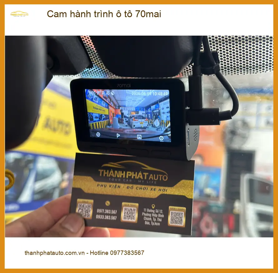 Chú Quang lắp cam hành trình ô tô 70mai cho Toyota Vios tại Bình Chánh để yên tâm di chuyển ảnh thực tế 2