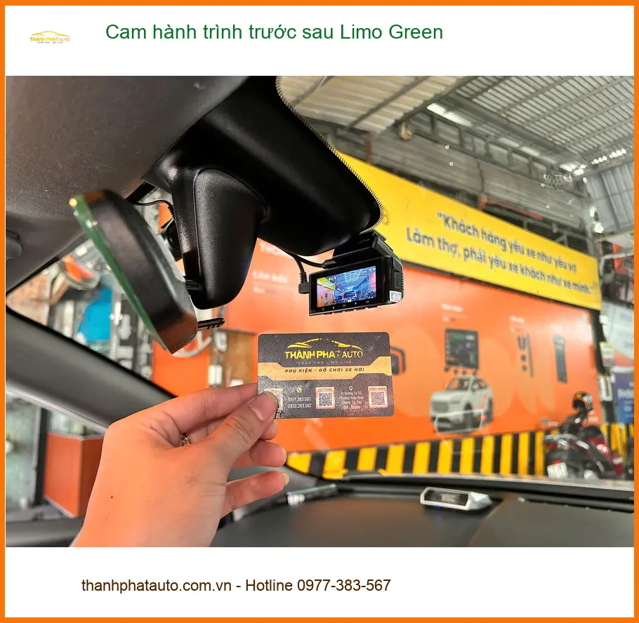 Anh Đạt lắp cam hành trình trước sau Limo Green tại Quận Thủ Đức ảnh thực tế 5