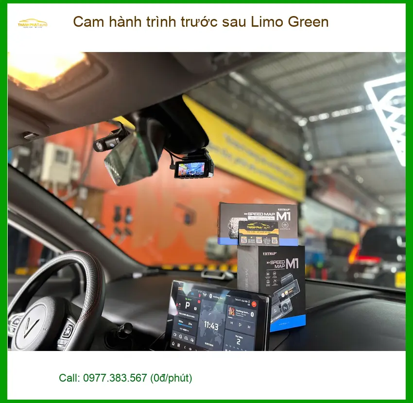 Anh Bảo lắp cam hành trình trước sau Limo Green cho Vios tại Quận 1
