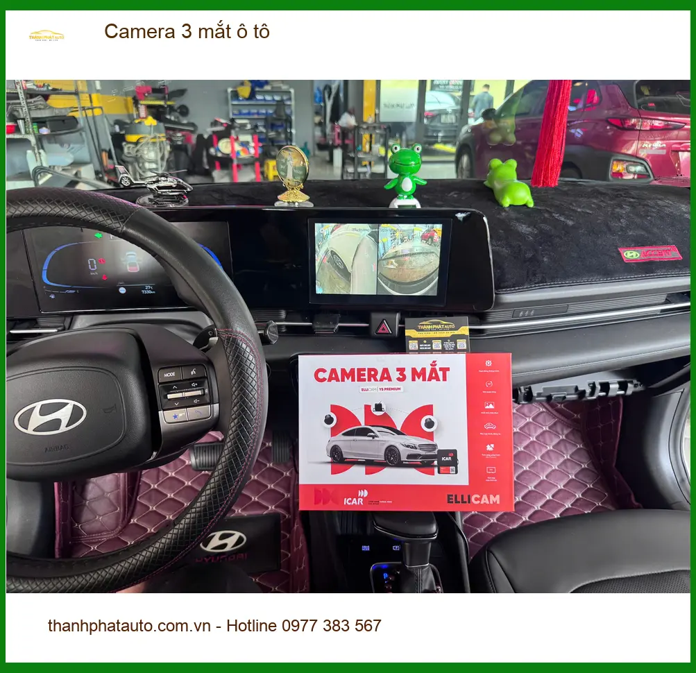Chị Thanh lắp Camera 3 mắt ô tô cho Hyundai Accent tại Quận 1 để lái xe an toàn ảnh thực tế 3