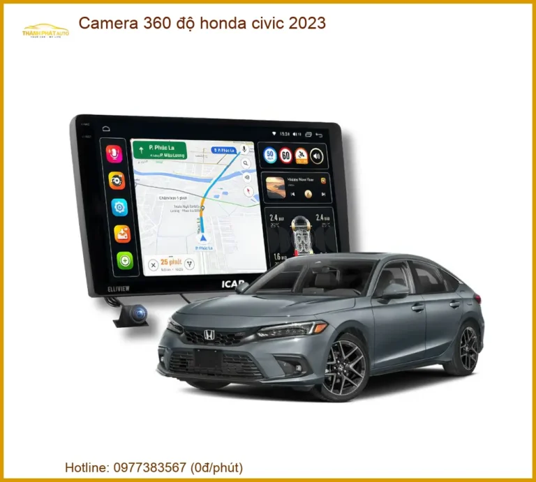 Camera 360 độ Honda Civic 2023 - Đơn Vị Gắn Chính Hãng Giá Tốt TPHCM