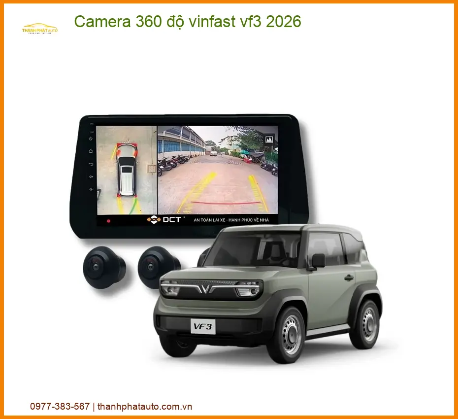Camera 360 độ Vinfast VF3 2026 - Trung Tâm Lắp Đặt Uy Tín TPHCM