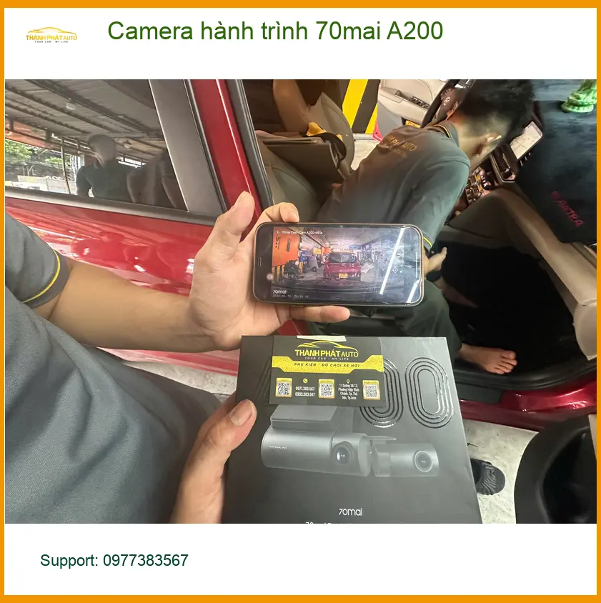 Anh Trọng lắp Camera hành trình 70mai A200 cho Toyota Vios tại Quận 8 ảnh thực tế 2