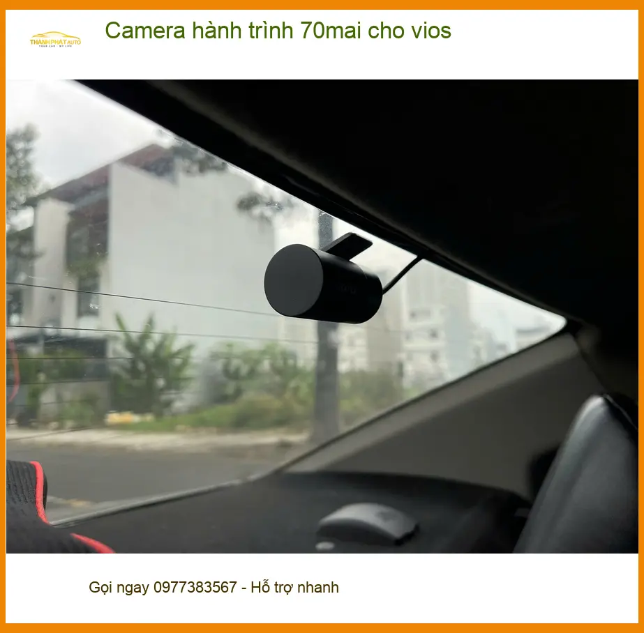Anh Khải lắp camera hành trình 70mai cho Vios tại Quận 5 để ghi lại hành trình rõ nét