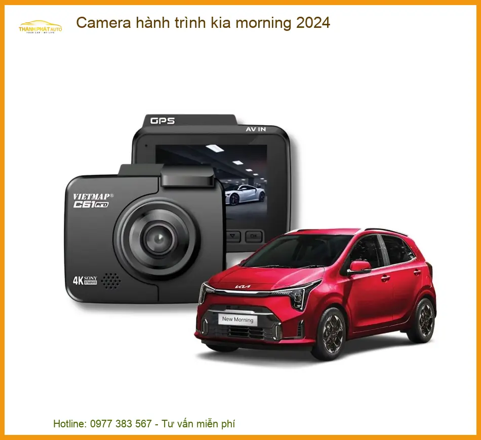 Camera hành trình Kia Morning 2024 - Địa Chỉ Lắp Đặt Uy Tín TPHCM