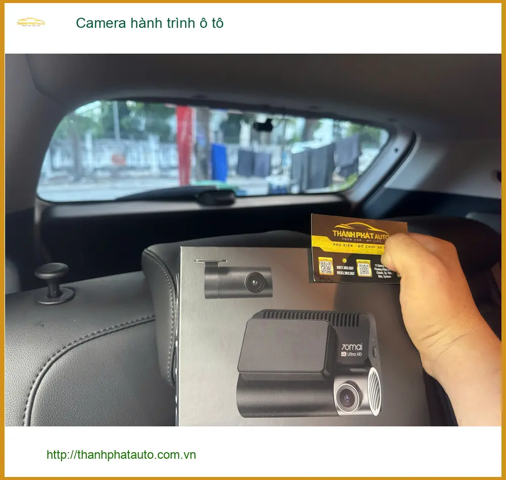 Cô Lan Anh lắp camera hành trình ô tô cho Hyundai Accent tại Thủ Đức để lái xe an toàn. ảnh thực tế 2