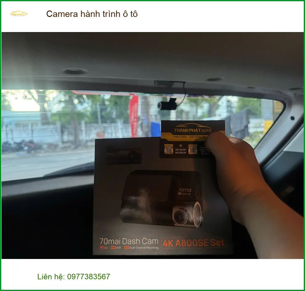 Cô Lan Anh lắp camera hành trình ô tô cho Hyundai Accent tại Thủ Đức để lái xe an toàn. ảnh thực tế 3