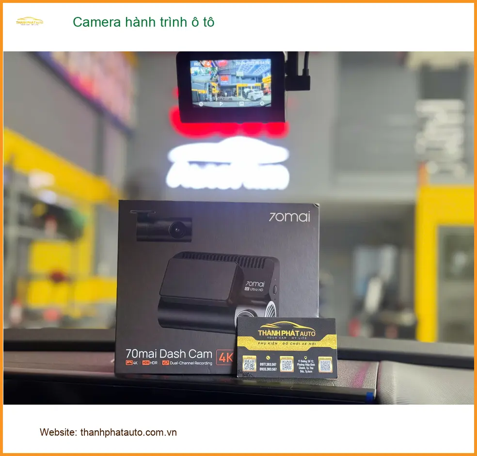 Cô Lan Anh lắp camera hành trình ô tô cho Hyundai Accent tại Thủ Đức để lái xe an toàn. ảnh thực tế 5