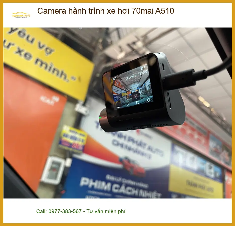 Anh Tám lắp Camera hành trình xe hơi 70mai A510 Vios tại Bình Thạnh ảnh thực tế 2