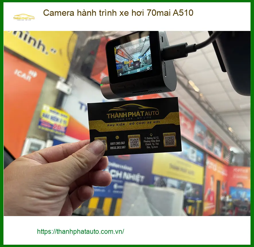 Anh Tám lắp Camera hành trình xe hơi 70mai A510 Vios tại Bình Thạnh ảnh thực tế 4