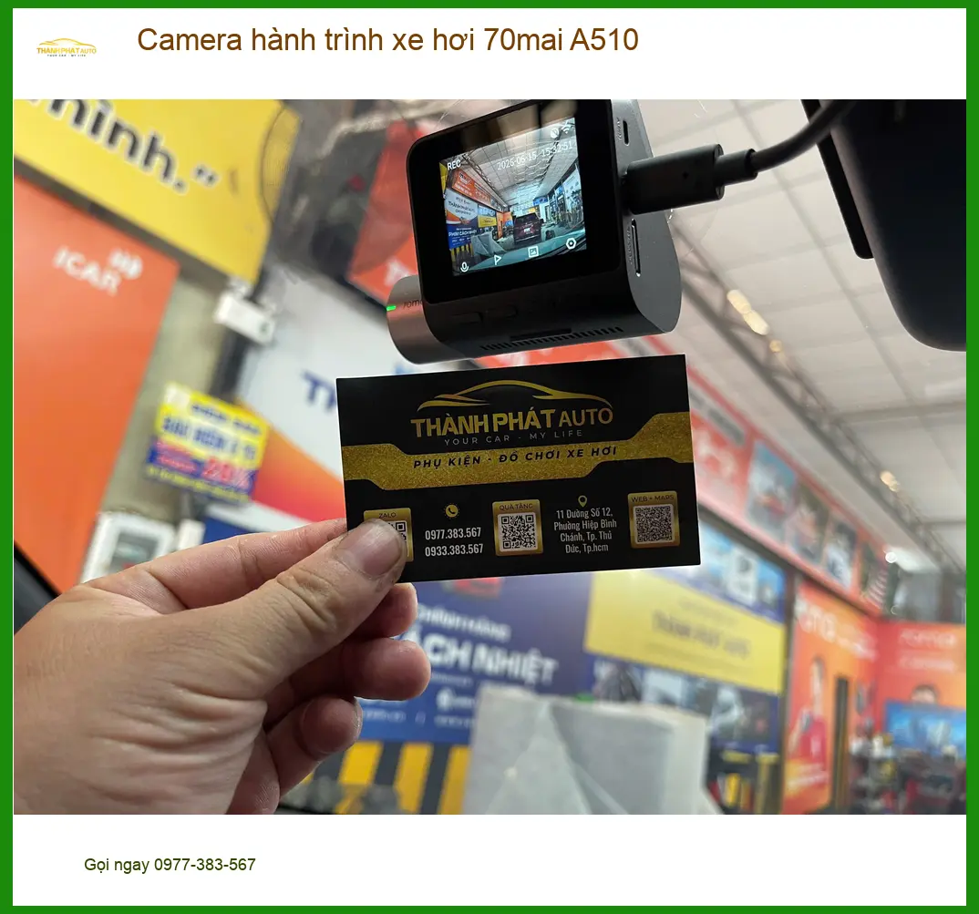 Anh Minh lắp Camera hành trình xe hơi 70mai A510 Mazda CX-5 Bình Chánh ảnh thực tế 3