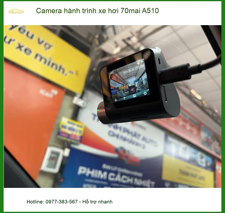 Anh Kiên lắp Camera hành trình 70mai A510 cho Hyundai Accent tại Quận Thủ Đức ảnh thực tế 2