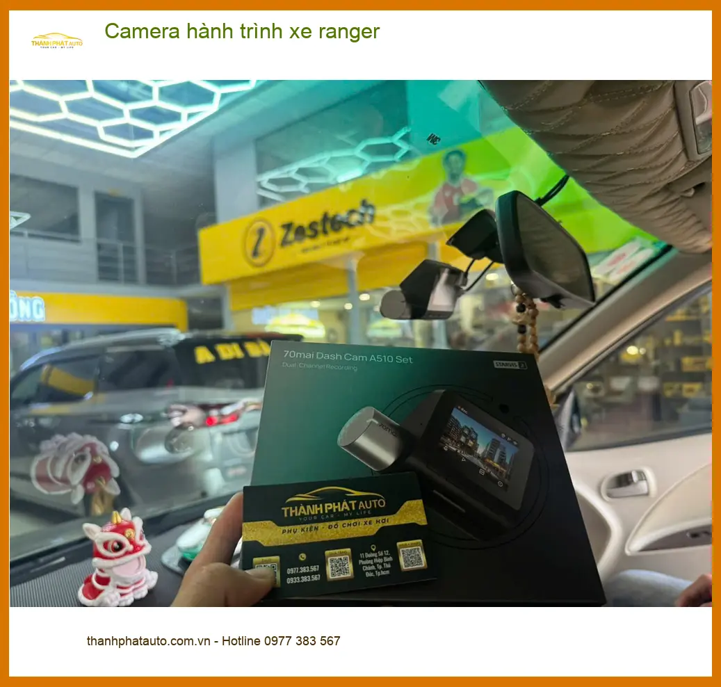 Anh Tuấn Kiệt lắp camera hành trình xe Ranger tại Thủ Đức để bảo vệ an toàn