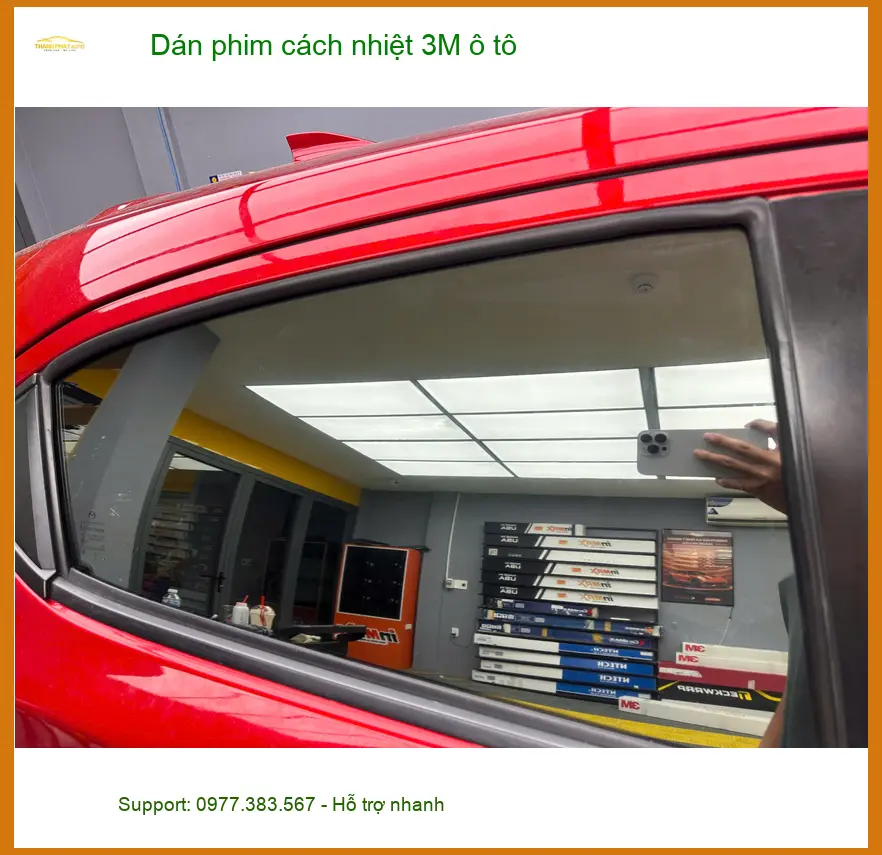 Anh Trọng dán phim cách nhiệt 3M cho Toyota Camry tại Quận 9 chống nóng mùa hè ảnh thực tế 5