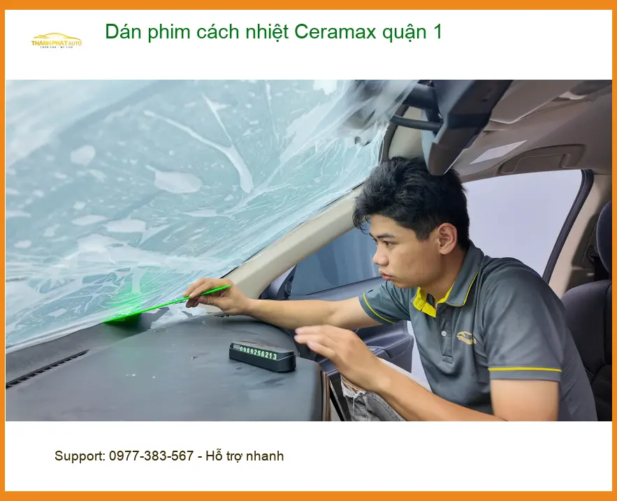 Trung Tâm Dán Phim Cách Nhiệt Ô Tô Ceramax tại Quận 1 - Thi Công Chuyên Nghiệp ảnh thực tế 2