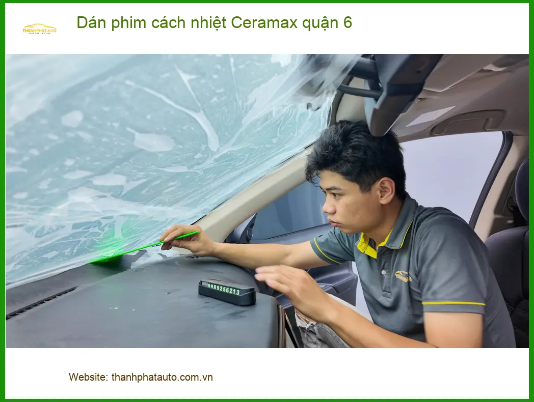 Nơi Dán Phim Cách Nhiệt Ô Tô Ceramax quận 6 - Giá Tốt TPHCM ảnh thực tế 3