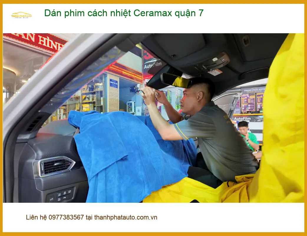 Trung Tâm Dán Phim Cách Nhiệt Ô Tô phim cách nhiệt Ceramax quận 7 - Giá Tốt TPHCM ảnh thực tế 2