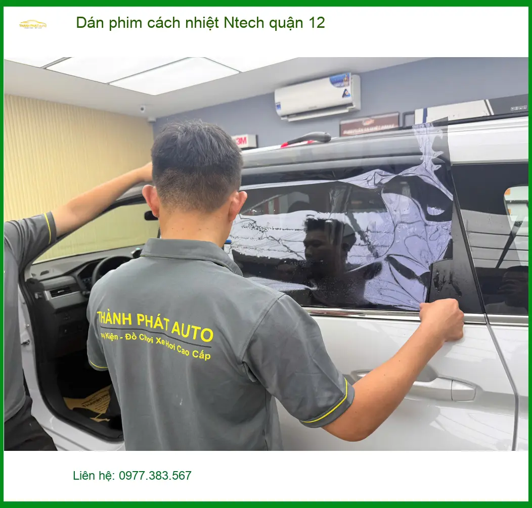 Dịch Vụ Dán Phim Cách Nhiệt Ô Tô phim cách nhiệt Ntech quận 12 - Giá Tốt TPHCM ảnh thực tế 3