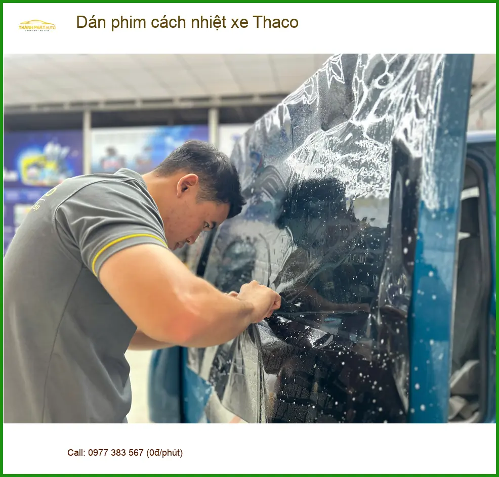 Anh Khang dán phim cách nhiệt xe Thaco Solati tại Quận 10 để chống nóng hiệu quả