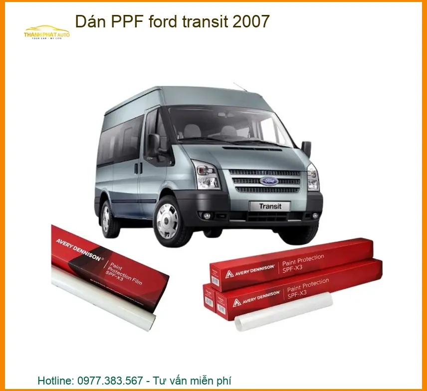 Dán Phim PPF Chống Trầy Ford Transit 2007 - Địa Chỉ Lắp Đặt Uy Tín TPHCM