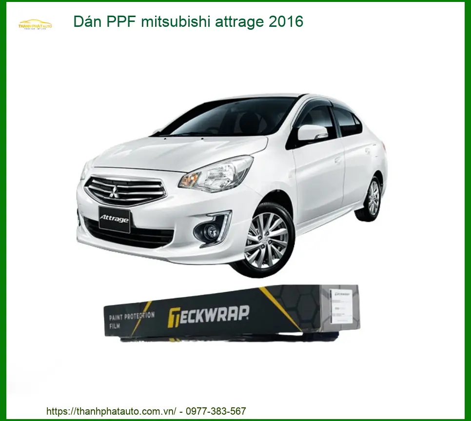 Dán PPF Mitsubishi Attrage 2016 - Trung Tâm Thi Công Uy Tín TPHCM