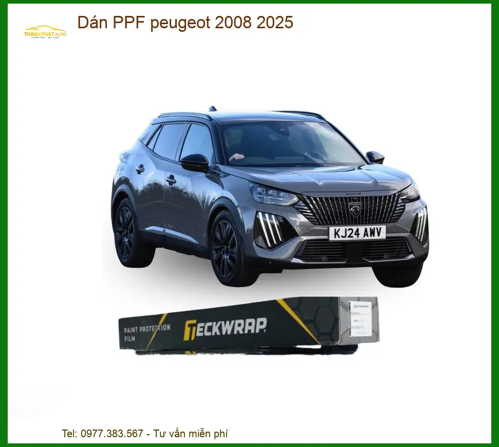 Dán PPF Peugeot 2008 2025 - Địa Chỉ Lắp Đặt Uy Tín TPHCM