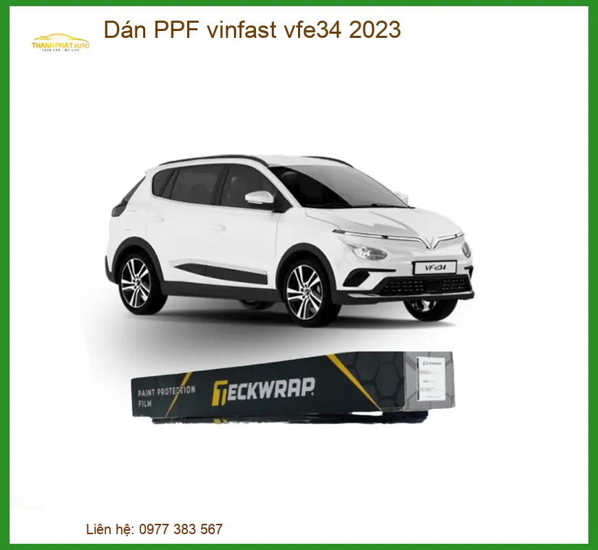 Miếng Dán PPF Bảo Vệ Sơn VinFast VF e34 2023 - Địa Chỉ Thi Công Uy Tín TPHCM