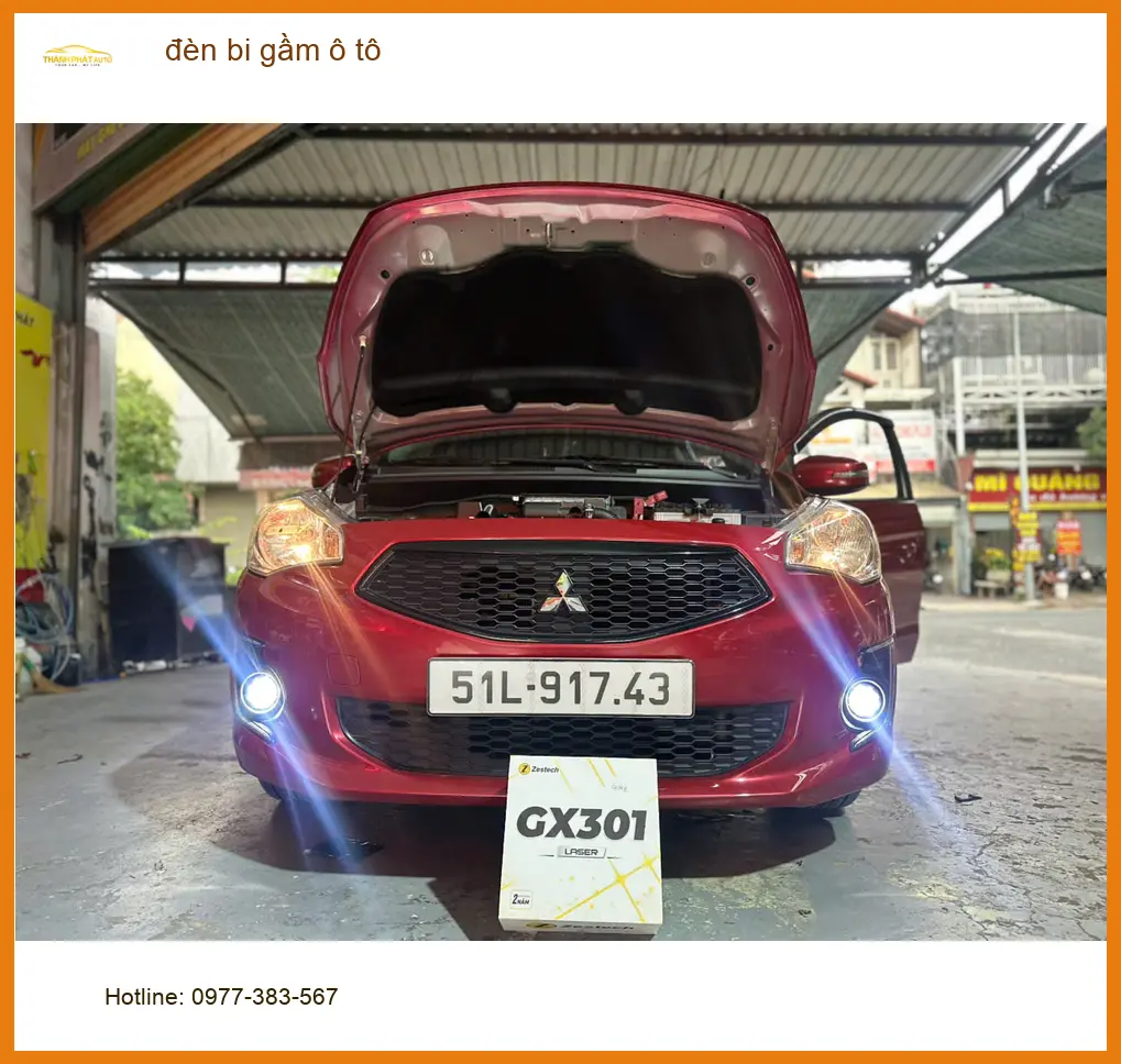 Chị Mai Anh độ đèn bi gầm Hyundai Accent do đường tối ở Nhà Bè ảnh thực tế 3
