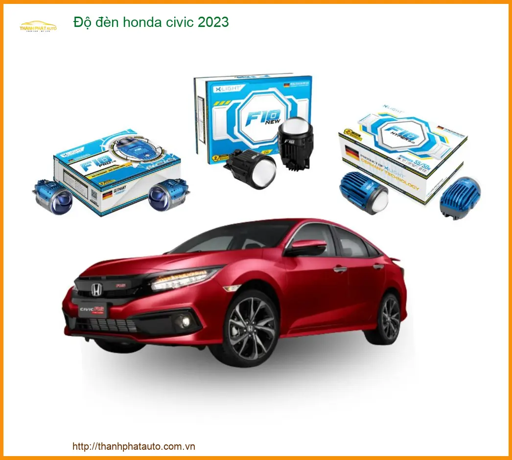 Độ Đèn Pha Bi LED Laser Honda Civic 2023 - Địa Chỉ Độ Đèn Uy Tín TPHCM