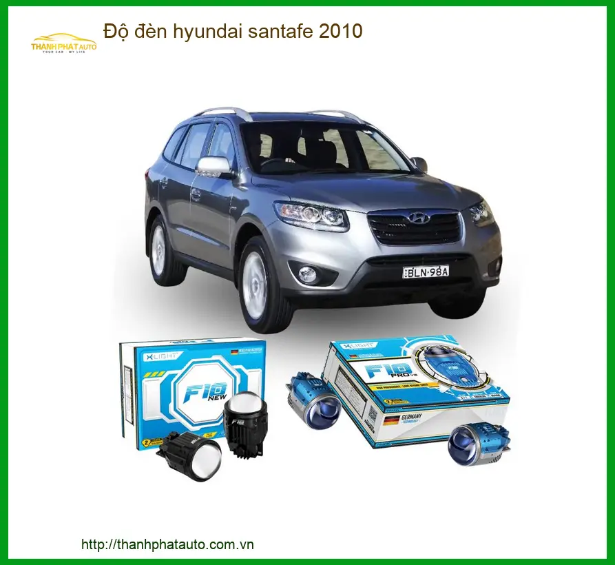 Độ Đèn Bi LED Hyundai Santa Fe 2010 - Trung Tâm Nâng Cấp Đèn Xe Hơi Uy Tín TPHCM