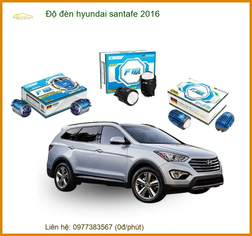 Độ đèn Hyundai Santa Fe 2016 - Địa Chỉ Lắp Đặt Chính Hãng TPHCM