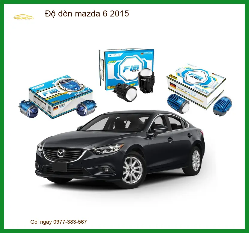Độ đèn bi LED tăng sáng Mazda 6 2015 - Trung Tâm Lắp Đặt Chính Hãng TPHCM